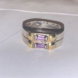 Sterling 14k Amethyst Ring